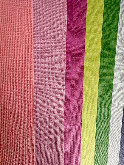 Textured cardstock. Coloured craft paper, 30cm X 30cm size card, arts and craft supplies, pack of 10 pieces