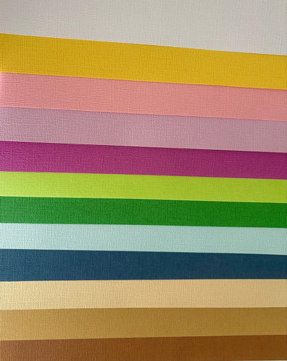 Textured cardstock. Coloured craft paper, 30cm X 30cm size card, arts and craft supplies, pack of 10 pieces