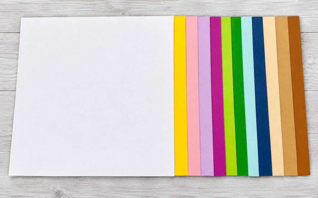 Textured cardstock. Coloured craft paper, 30cm X 30cm size card, arts and craft supplies, pack of 10 pieces