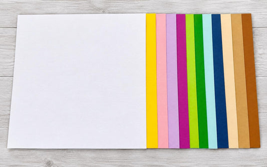 Textured cardstock. Coloured craft paper, 30cm X 30cm size card, arts and craft supplies, pack of 10 pieces